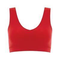 Bralette top met vulling - Soft Stretch - Padded top - Bralette / BH Top naadloos dames - Rood - zwart - Huidskleur - thumbnail