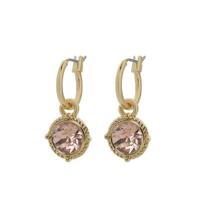 Biba Hang Oorbellen Goud met Swarovski Steentje Lt. Silk - thumbnail