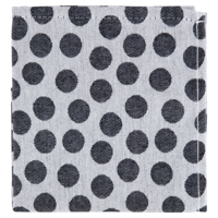 HEMA Theedoek 65x65 katoen grijs stip (zwart/wit) - thumbnail