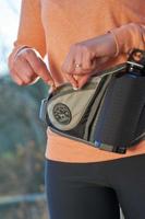 Hunter Belt pouch with anti-jerk leash Jasper Grijs, Rood Hond Handsfree riem - thumbnail