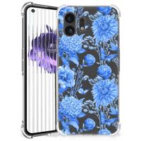 Case voor Nothing Phone (2) Flowers Blue - thumbnail