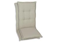 GO-DE Textil Tuinkussen (Stoelkussens voor stoelen met een lange rugleuning, Beige) - thumbnail