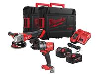 Milwaukee M18 FUEL™ FPP2E3-502X Powerpack M18 FPD3 + M18 FSAG125X 18V 5.0Ah in HD Box - 4933492516 - thumbnail