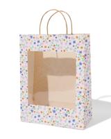 HEMA Cadeautas L met venster bloem - thumbnail