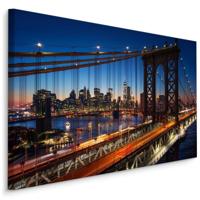 Schilderij - Prachtig zicht op de Manhattan Bridge, NYC, Premium Print - thumbnail