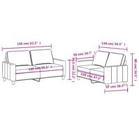 2-delige Loungeset met kussens stof wijnrood - thumbnail