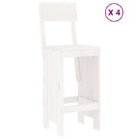 5-delige Barset massief grenenhout wit - thumbnail