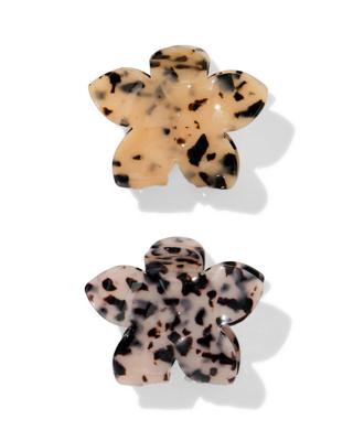 HEMA Haarclip 9cm bloem (bruin)