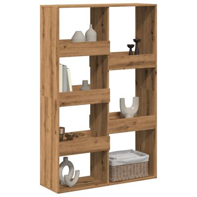 Kamerscherm 100x33x155,5 cm bewerkt hout artisanaal eikenkleur