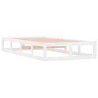 Bedframe massief hout wit 90x200 cm - thumbnail