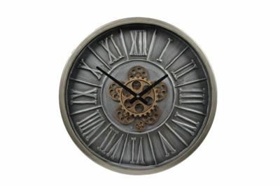 Radarklok "Hamburg" S gestanst staal 46x8x46cm