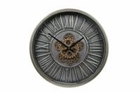 Radarklok "Hamburg" S gestanst staal 46x8x46cm - thumbnail