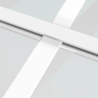 Schuifdeur 102,5x205 cm ESG-glas en aluminium wit - thumbnail