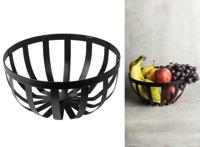 Gusta Fruitschaal - Zwart - Metaal - Industrieel - Opbergmand - ø25cm - thumbnail