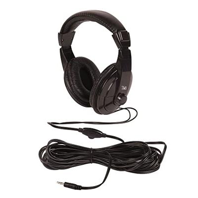T'nB CSHOME1: HiFi-hoofdtelefoon voor tv met 6,35 mm adapterkabel, 8 m lang, in zwarte kleur