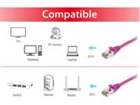 Equip 605554 RJ45 Netwerkkabel, patchkabel CAT 6 S/FTP 5.00 m Violet Vergulde steekcontacten 1 stuk(s) - thumbnail
