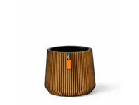 Sandbag groove d27h22cm zwart goud - thumbnail