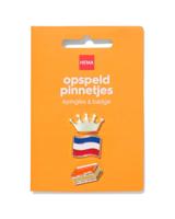 HEMA Pins kroon vlag tompouce - 3 stuks (oranje) - thumbnail