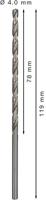 Bosch Accessories 2608596816 HSS Metaal-spiraalboor 4 mm Gezamenlijke lengte 119 mm Geslepen DIN 340 Cilinderschacht 5 stuk(s) - thumbnail