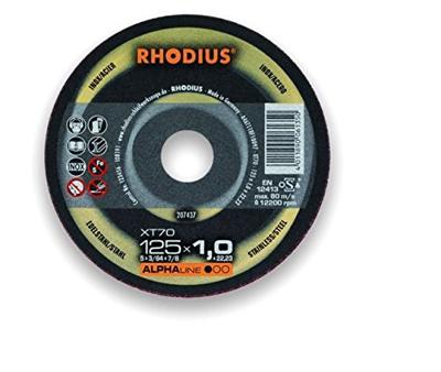 Rhodius 208122 Doorslijpschijf gebogen 230 mm 1 stuk(s) RVS, Staal