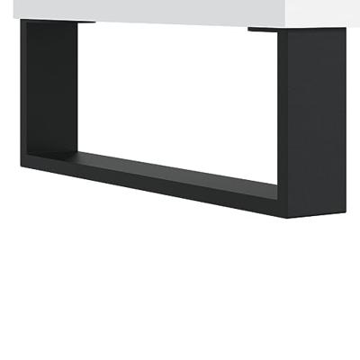 Platenkast 85x38x48 cm bewerkt hout wit - thumbnail