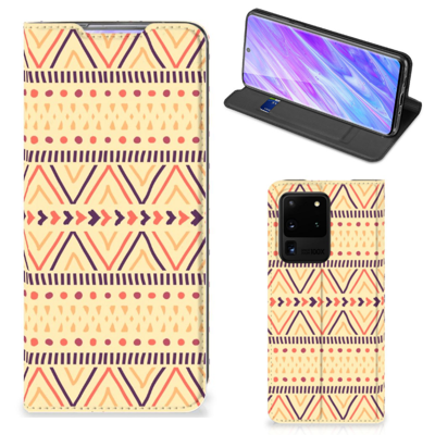 Samsung Galaxy S20 Ultra | Hoesje met Magneet | Aztec Yellow