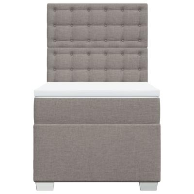 Boxspring met matras stof taupe 100x200 cm