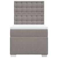 Boxspring met matras stof taupe 100x200 cm - thumbnail