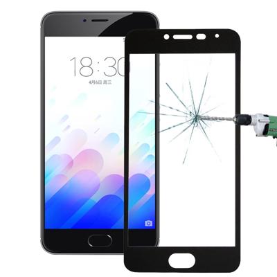 Voor Meizu M3 0 26 mm 9H oppervlaktehardheid explosieveilige zeefdruk getemperd glas volledig scherm Film(Black)