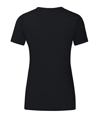 JAKO 6160D T-Shirt Promo Dames - Zwart Gemeleerd/Fluo Oranje - 34