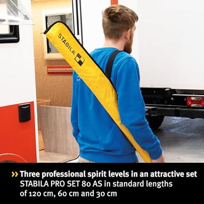 Stabila pro set 80 as waterpas set | 120 cm | 60 cm | 30 cm - 19714 Stabila pro set 80 as waterpas set | 120 cm | 60 cm | 30 cm - 19714