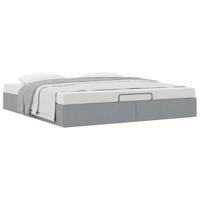 Bedframe zonder matras 180x200 cm stof lichtgrijs - thumbnail