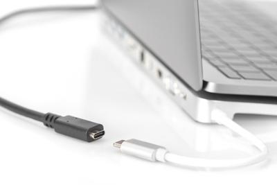 Digitus AK-300210-007-S USB-kabel USB 3.2 Gen1 USB-C stekker, USB-C bus 0.70 m Zwart Stekker past op beide manieren