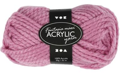 Creativ Company Fantasia acrylgaren, l: 35 m, maxi, roze, 50 gr/ 1 bol