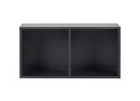 vtwonen Lower Case Modulaire Wandkast 2 Vakken - Open - Zwart - thumbnail