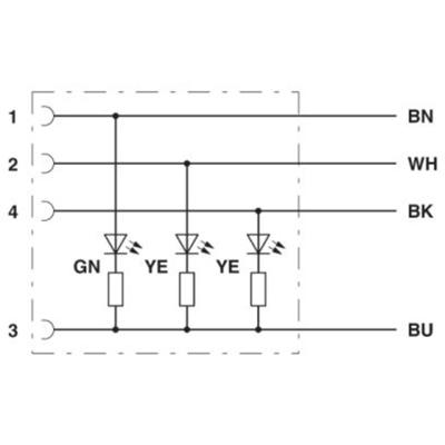 Phoenix Contact 1403967 Sensor/actuator aansluitkabel Aantal polen (sensoren): 4 10.00 m 1 stuk(s)
