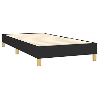 Boxspring met matras stof zwart 80x200 cm
