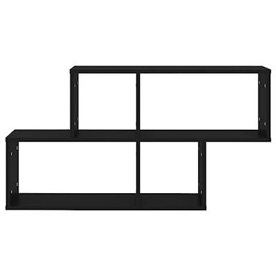 Wandschap 100x18x53 cm spaanplaat zwart Wandschap 100x18x53 cm spaanplaat zwart