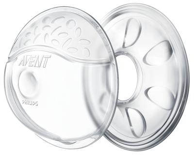 Set van 4 Philips AVENT Comfort borstvoedingskussens + cupvullingen transparant