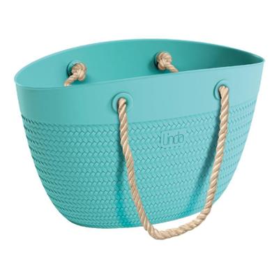 Linda Bag Sea met Touw Handvatten 50x41 cm Turquoise