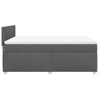 Boxspring met matras stof donkergrijs 160x200 cm - thumbnail