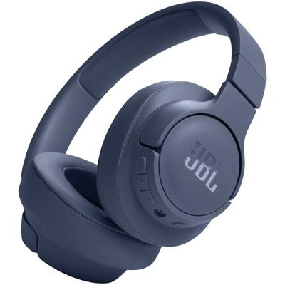 JBL Tune 720BT draadloze on-ear koptelefoon in blauw - Met JBL Pure Bass Sound, Bluetooth 5.3, handsfree bellen, audiokabel en 76 uur batterijduur