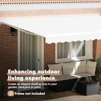 VidaXL Vervangingsdoek voor zonnescherm wit 430 x 295 cm polyester - thumbnail