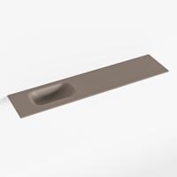 MONDIAZ EDEN Smoke solid surface inleg wastafel voor toiletmeubel 100cm. Positie wasbak links - thumbnail