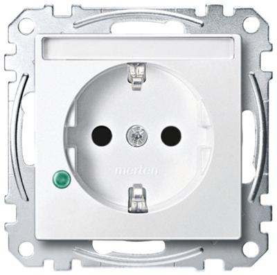 Merten MEG2305-0419 Wandcontactdoos Inzetstuk System M Polar-wit 1 stuk(s)
