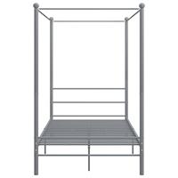 Hemelbedframe metaal grijs 140x200 cm - thumbnail