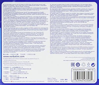 Verbatim - CD-R en CD-RW - CD-R CD-RW Verbatim - CD-R VERBATIM 700MO 52X