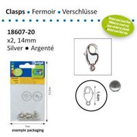 Vaessen Creative • sluiting vis 14mm 2pcs silver - thumbnail