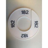 Maatring 9cm wit/zwart 182 - thumbnail