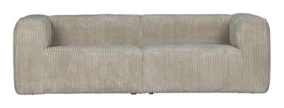 WOOOD Bank 'Bean' 3,5-zits, Rib, kleur Naturel